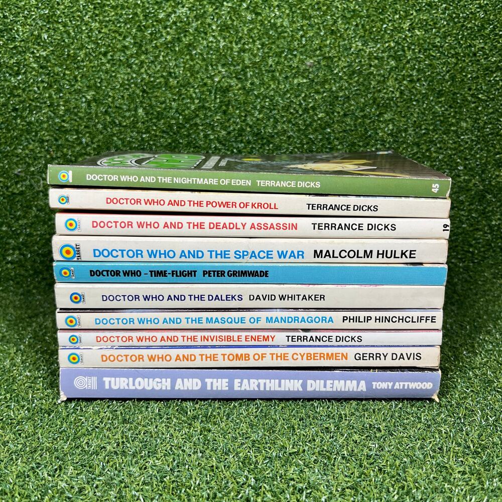 Vintage Doctor Who Paperback Sci Fi Mixed Author Novel Lot of 10 Target